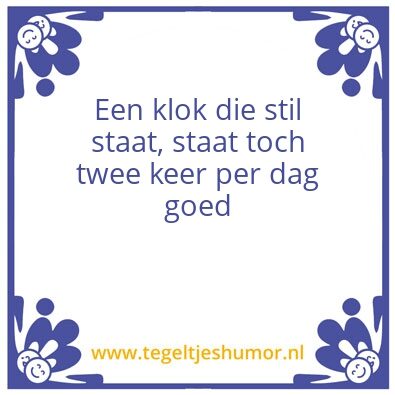 Tegeltje: Klok