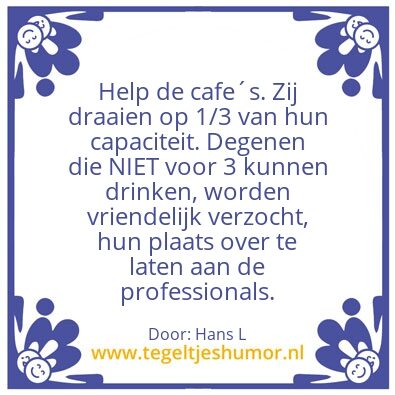Tegeltje: Oproep