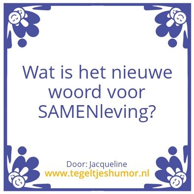 Tegeltje: Samenleving