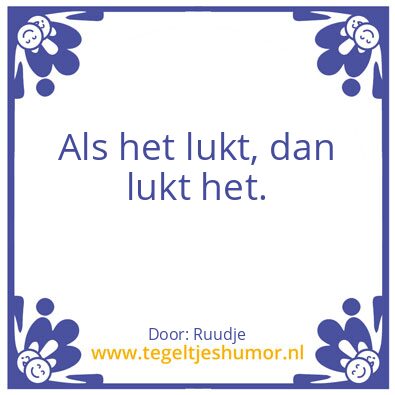 Tegeltje: Ruudje