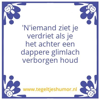Tegeltje: Niemand en Iemand