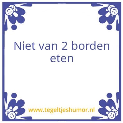 Tegeltje: 2borden