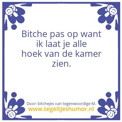 Tegeltje: #karma#bitchejes