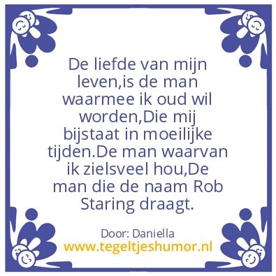 Tegeltje: My love