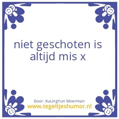 Tegeltje: volhouden