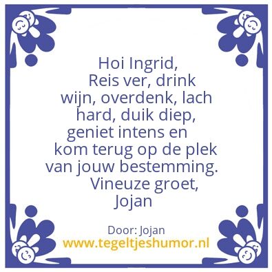 Tegeltje: Afscheid