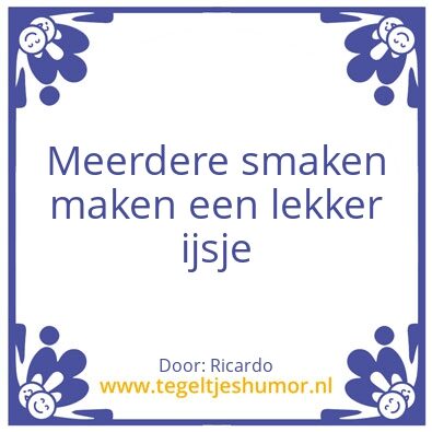 Tegeltje: Ijsje