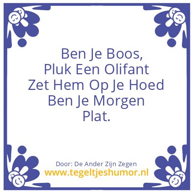 Tegeltje: De Ander Zijn Vloek is