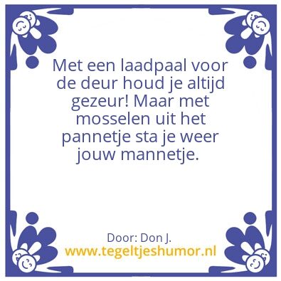 Tegeltje: Mosselpraat.