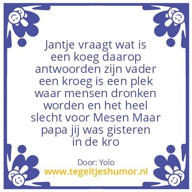 Tegeltje: Yo
