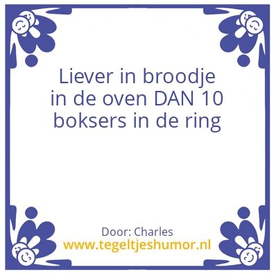 Tegeltje: Broodje