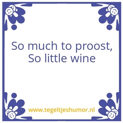 Tegeltje: Wine