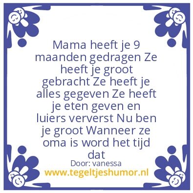 Tegeltje: mama bedank voor alles #1