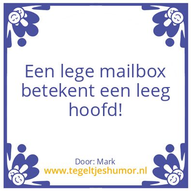 Tegeltje: Mail