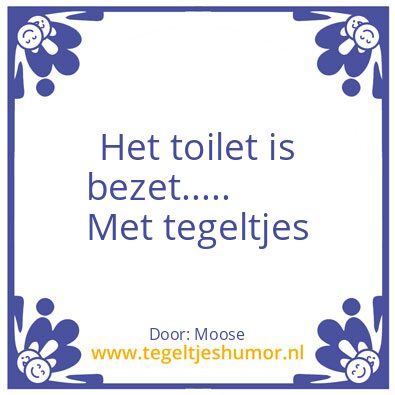 Tegeltje: Toilet