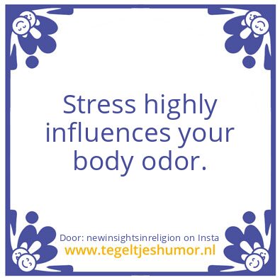 Tegeltje: Stress.