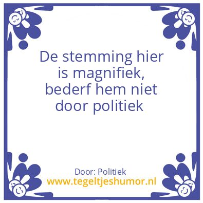 Tegeltje: Politiek