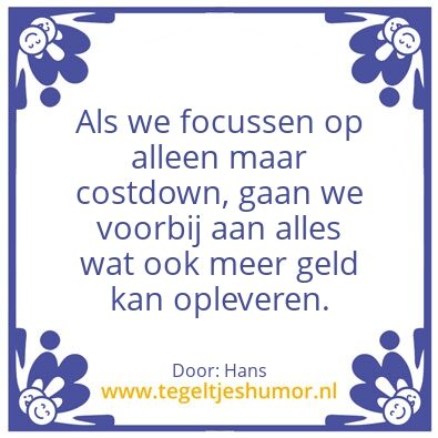 Tegeltje: Costdown Sucks