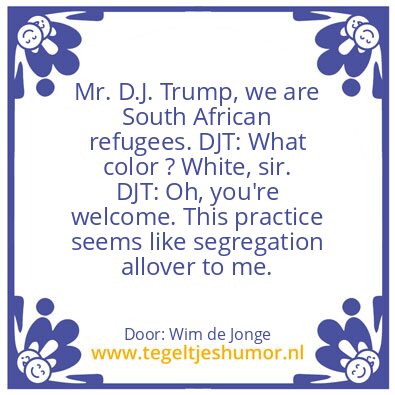 Tegeltje: Segregation.