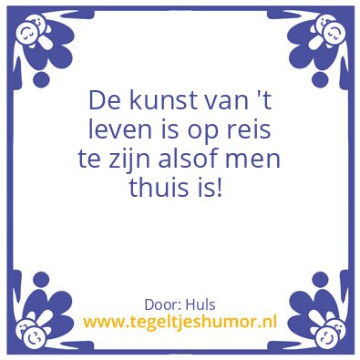 Tegeltje: Vakantie