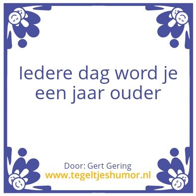 Tegeltje: Dank voor alle felicitaties