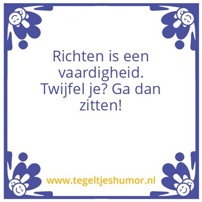 Tegeltje: x