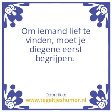 Tegeltje: mens