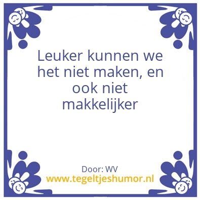 Tegeltje: werk