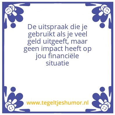 Tegeltje: Wat zou het