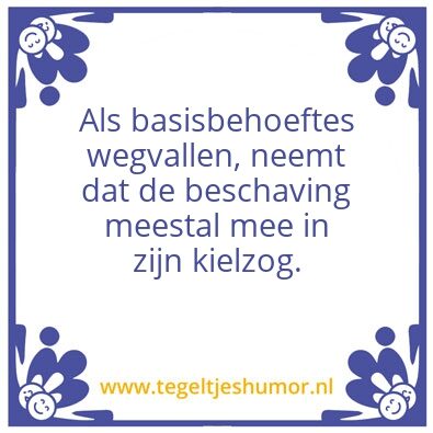 Tegeltje: Beschaving