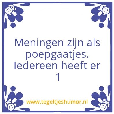 Tegeltje: Poepgat