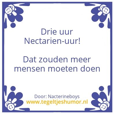 Tegeltje: Nactarien