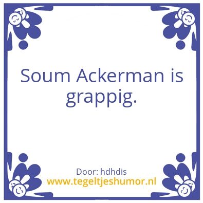 Tegeltje: naam
