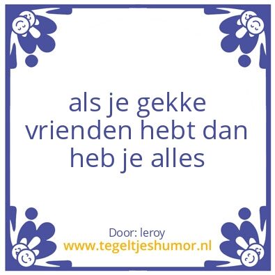 Tegeltje: vrienden
