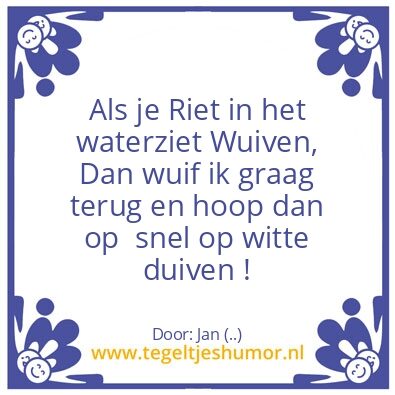 Tegeltje: Riet