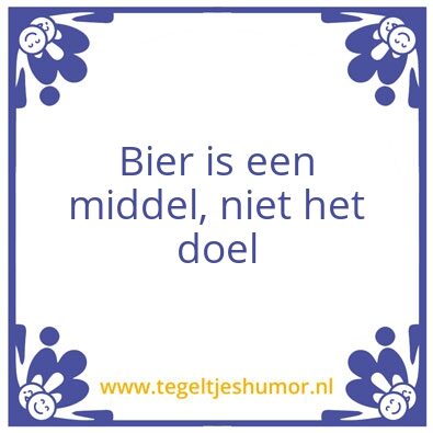 Tegeltje: Bier