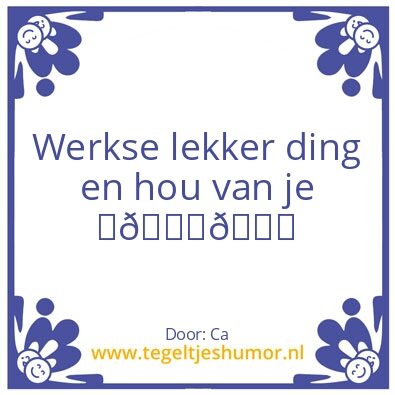 Tegeltje: Mijn lekker ding