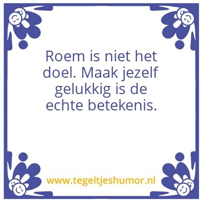 Tegeltje: Geluk