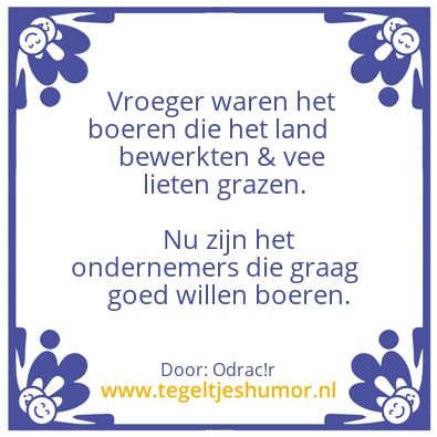 Tegeltje: Boerenverstand