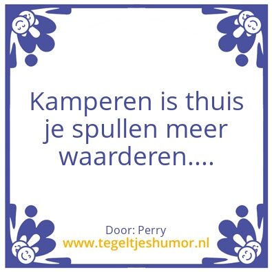 Tegeltje: Kamperen