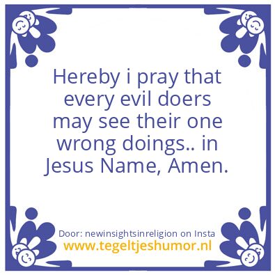 Tegeltje: Now i pray