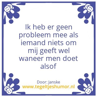 Tegeltje: Doen alsof