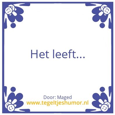 Tegeltje: Mageds spreuk