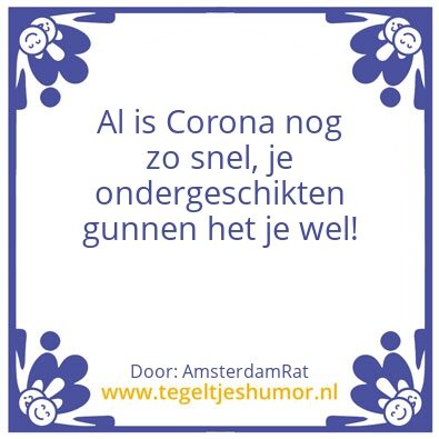 Tegeltje: Corona