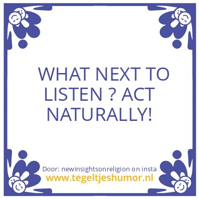 Tegeltje: Now You know