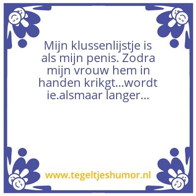 Tegeltje: Klussenlijstje