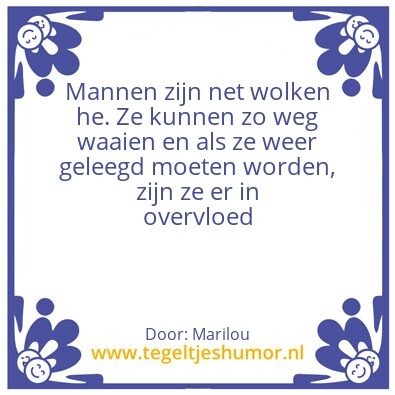 Tegeltje: Mannen
