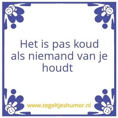 Tegeltje: Kou