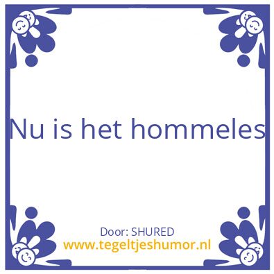 Tegeltje: Hommel