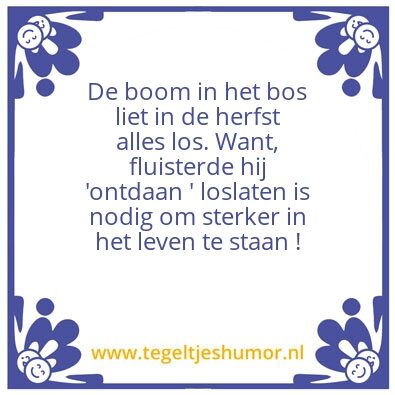 Tegeltje: Los laten